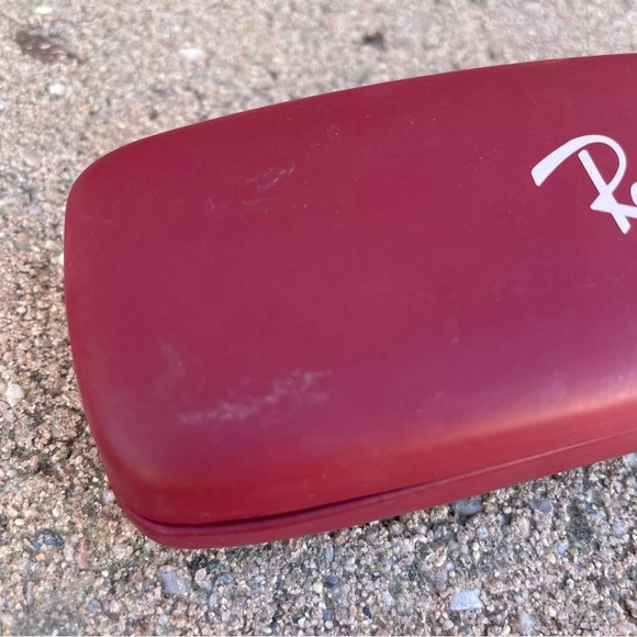 RAY BAN Gatto Deep Red Eye Glasses Sunglasses Case - Picture 2 of 11